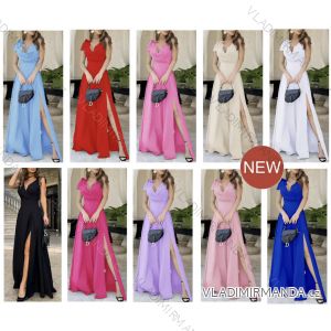 Šaty dlhé letné elegantné bez rukávov dámske (S/M ONE SIZE) TALIANSKA MÓDA IMWB24048
