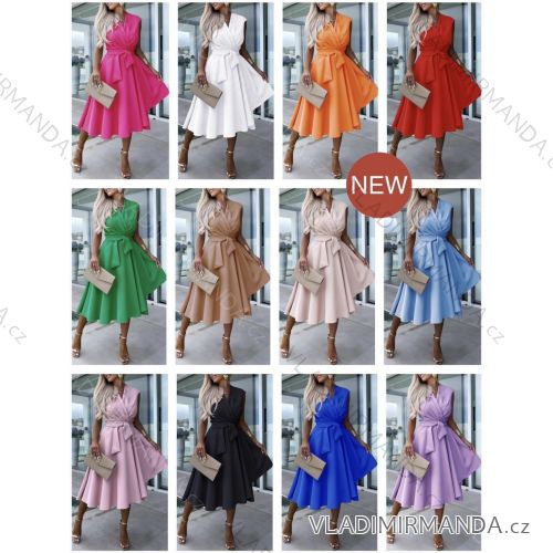 Šaty dlhé letné elegantné bez rukávov dámske (S/M/L ONE SIZE) TALIANSKA MÓDA IMWB25069