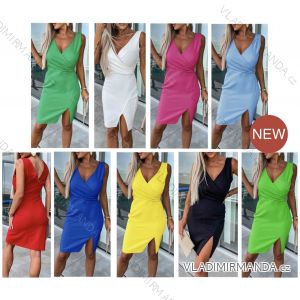 Šaty letné elegantné bez rukávov dámske (S/M ONE SIZE) TALIANSKA MÓDA IMWB24053