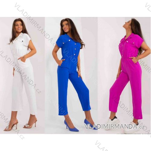Overal dlhý elegantný krátky rukáv dámsky (S/M ONE SIZE) TALIANSKA MÓDA IMWB24221