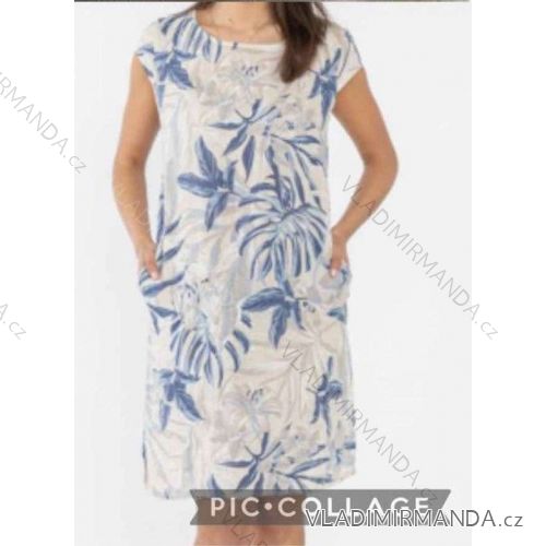 Šaty letné krátky rukáv dámske (S-2XL) TALIANSKA MÓDA IMWC24233