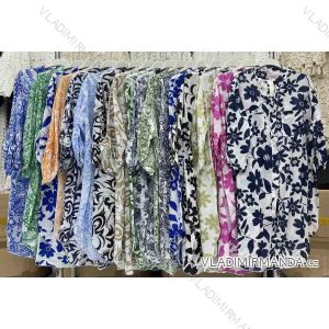Šaty letné 3/4 dlouhý rukáv dámske (S/M/L ONE SIZE) TALIANSKA MÓDA IMWBS24265
