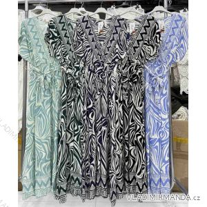 Šaty letné krátky rukáv dámske (S/M/L ONE SIZE) TALIANSKA MÓDA IMWBS24268