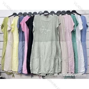 Šaty letné krátky rukáv dámske (S/M/L ONE SIZE) TALIANSKA MÓDA IMWCP24181