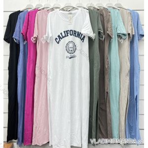 Šaty dlouhé letné krátky rukáv dámske (S/M/L ONE SIZE) TALIANSKA MÓDA IMWCP24182