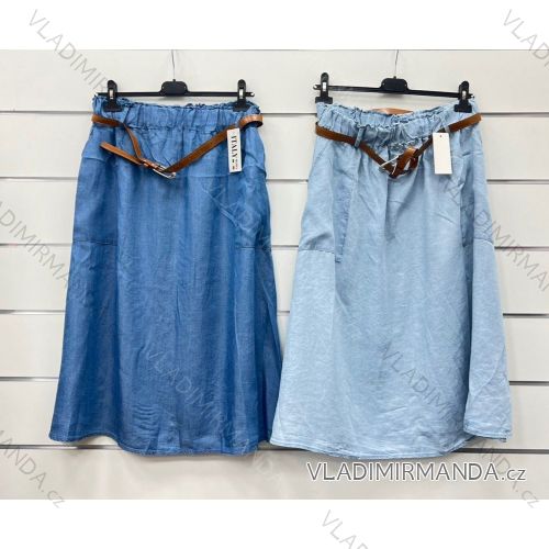 Sukňa dlhá s páskem dámska (S/M/L ONE SIZE) TALIANSKA MÓDA IMWCP24185