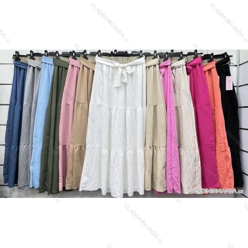 Sukňa dlhá s páskem dámska (S/M/L ONE SIZE) TALIANSKA MÓDA IMWCP24207