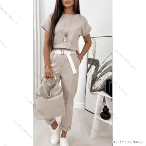 Súprava nohavice a tunika krátky rukáv dámska (S/M/L ONE SIZE) TALIANSKA MÓDA IMWBB24359
