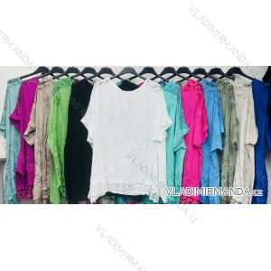 Tunika krátky rukáv dámske nadrozmer (50/52/54 ONE SIZE) TALIANSKA MÓDA IMWD24380