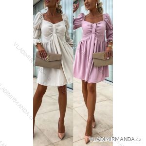 Šaty elegantný dlhý rukáv dámske (S/M ONE SIZE) TALIANSKA MÓDA IMWAS24420