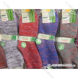 Ponožky teplé thermo zdravotné dámske bambusové (35-42) AMZF PB778
