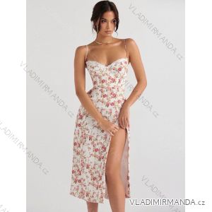 Šaty dlhé na ramienka letné dámske (UNI XS/S) TALIANSKÁ MÓDA IMM2433106