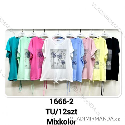 Tričko krátky rukáv dámske (S/M ONE SIZE) TALIANSKA MÓDA EVERY DAY NEV241666-2