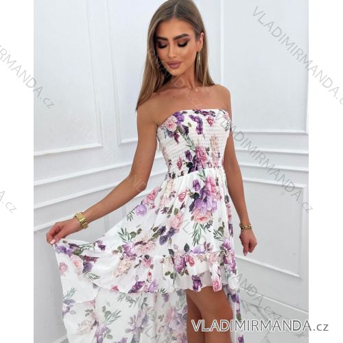 Šaty dlhé šifónové carmen dámske (S/M/L ONE SIZE) TALIANSKA MÓDA IMWGB24010