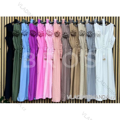 Šaty letné s opaskom bez rukávu dámske (S/M/L ONE SIZE) TALIANSKA MÓDA IMWGB24027