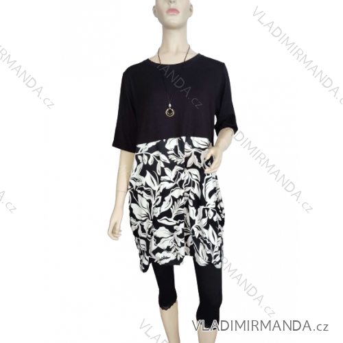 Tunika krátky rukáv dámska nadrozmer (M-2XL) POĽSKÁ MODA PME24DARINA