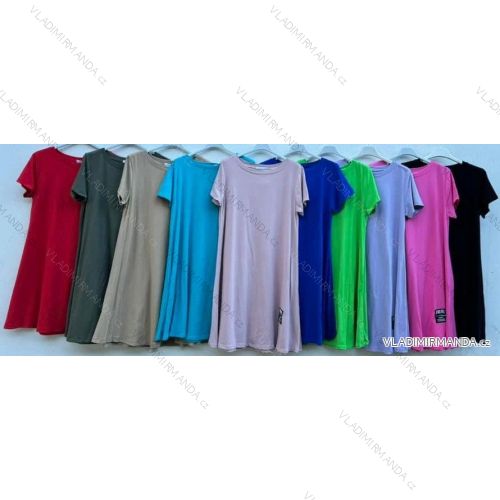 Šaty letné voľnočasové krátky rukáv dámske (S/M ONE SIZE) TALIANSKA MÓDA IMD24195