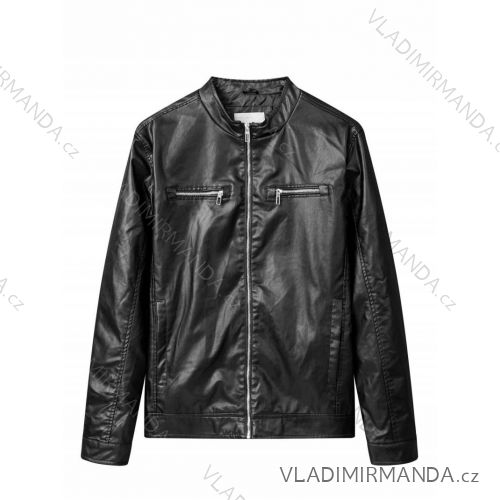 Bunda koženková dlhý rukáv pánska (3XL-6XL) GLO-STORY GLO24MPY-4383