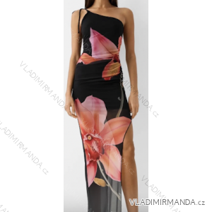Šaty dlhé letné elegantné bez rukávu dámske kvet (S/M ONE SIZE) TALIANSKA MÓDA IMPMD2433860