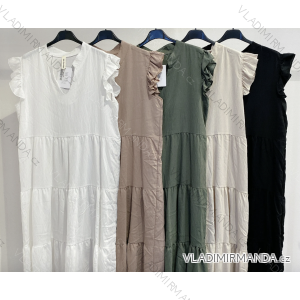 Šaty letné krátky rukáv dámske (S/M ONE SIZE) TALIANSKA MÓDA IMPMD2420032