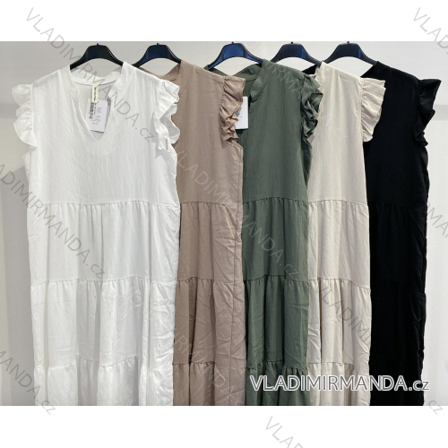 Šaty letné krátky rukáv dámske (S/M ONE SIZE) TALIANSKA MÓDA IMPMD2420032