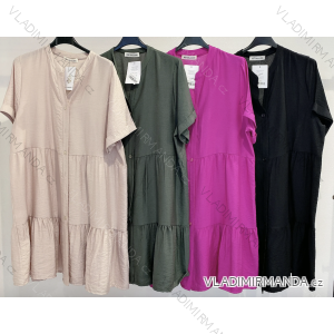 Šaty letné krátky rukáv dámske (S/M ONE SIZE) TALIANSKA MÓDA IMPMD2415519