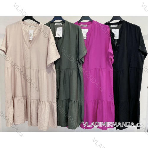 Šaty letné krátky rukáv dámske (S/M ONE SIZE) TALIANSKA MÓDA IMPMD2415519