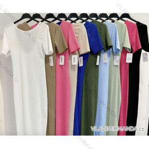 Šaty letné krátky rukáv dámske (S/M ONE SIZE) TALIANSKA MÓDA IMPMD245081f