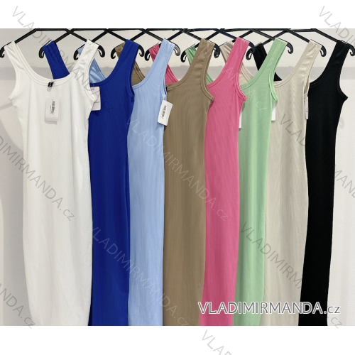 Šaty dlhé letné na ramienka dámske (S/M ONE SIZE) TALIANSKA MÓDA IMPMD245131f