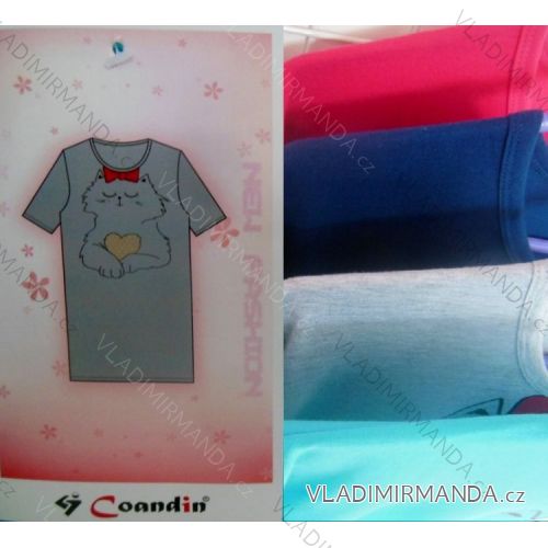 Košeľa nočná krátky rukáv dámska bavlnená (m-2xl) COANDIN S2489E
