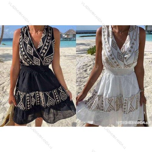 Šaty letné bez rukávov dámske (S/M/L ONE SIZE) TALIANSKA MÓDA IMWBS24468