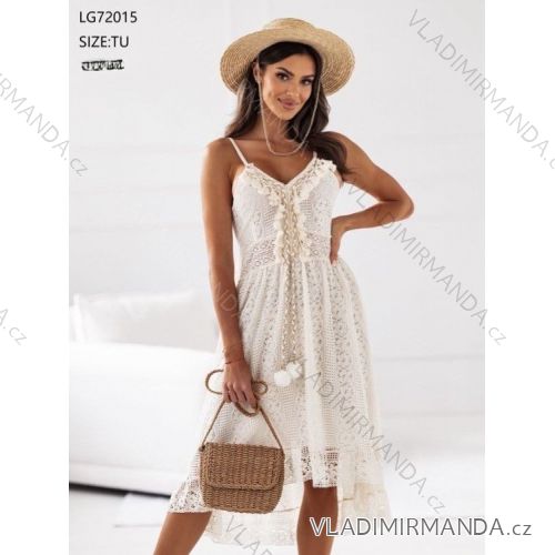 Šaty letné krajkové na ramienka dámske (S/M/L ONE SIZE) TALIANSKA MÓDA IMWBS24471