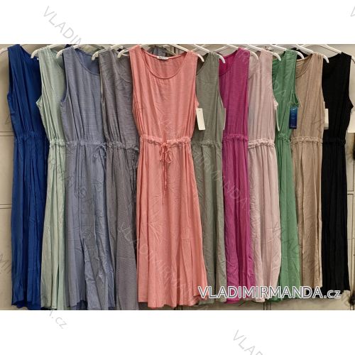 Šaty letné krátky rukáv dámske (S/M/L ONE SIZE) TALIANSKA MÓDA IMC24246