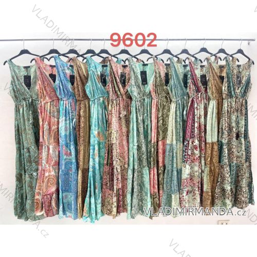 Šaty letné indické na ramienka dámske (S/M/L ONE SIZE) INDICKÁ MÓDA IMM24M9602
