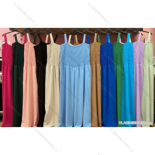 Overal dlhý na ramienka dámsky nadrozmer (54/56/58 ONE SIZE) TALIANSKA MÓDA IMWQ24213