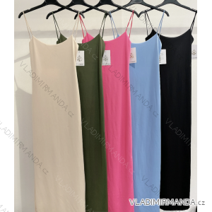Šaty elegantné letné na ramienka dámske (S/M ONE SIZE) TALIANSKA MÓDA IMPMD2417540a