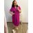 Šaty maxi dlouhé oversize krátký rukáv dámské nadrozměr (4XL/5XL ONE SIZE) ITALSKÁ MÓDA IMD22139