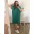 Šaty maxi dlouhé oversize krátký rukáv dámské nadrozměr (4XL/5XL ONE SIZE) ITALSKÁ MÓDA IMD22139