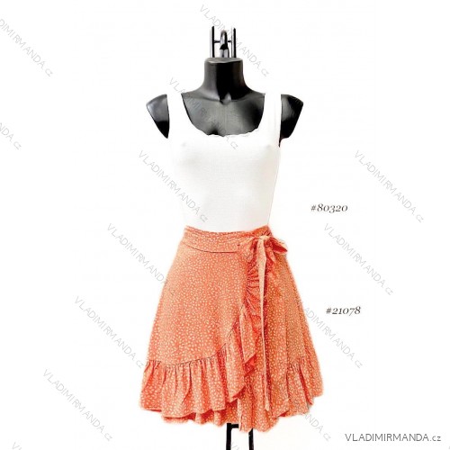 Sukně krátká dámská (38/40 ONE SIZE) ITALSKÁ MÓDA IMPES2421078 oranžová 