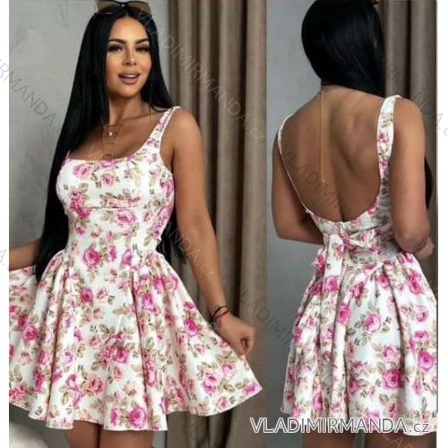Šaty krátke letné na ramienka dámske (S/M/L ONE SIZE) TALIANSKA MÓDA IMM24M32983A