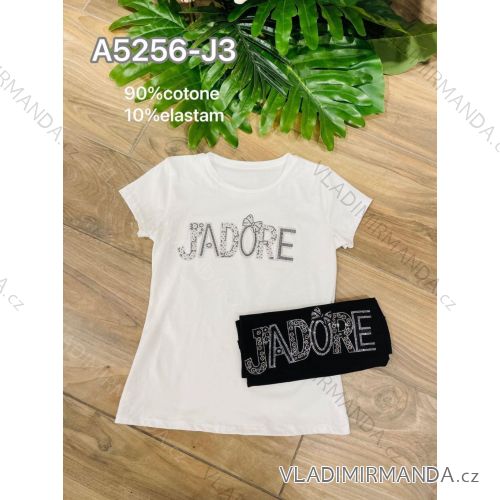 Tričko krátky rukáv dámske (S/M ONE SIZE) TALIANSKA MÓDA IMM24M5256D