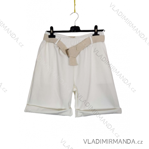 Kraťasy šortky s opaskom dámske nadrozmer (48/50 ONE SIZE) TALIANSKA MÓDA IMWEC24082