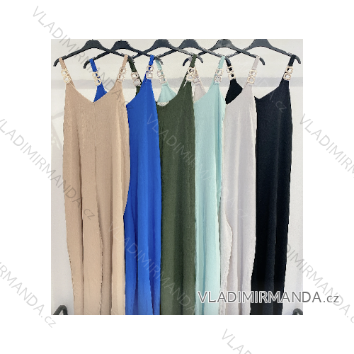 Šaty dlouhé elegantné letné na ramienka dámske (S/M ONE SIZE) TALIANSKA MÓDA IMPMD2450297
