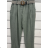 Nohavice dlhé letné s opaskom dámske (S/M ONE SIZE) TALIANSKA MÓDA IMPSH242310
