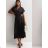 Šaty dlhé elegantné saténové skládané krátky rukáv dámske (S/M/L ONE SIZE) TALIANSKA MÓDA IMWCL24146