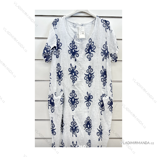 Šaty letné krátky rukáv dámske (42-44-46 ONE SIZE) TALIANSKA MÓDA IMPSH240122f