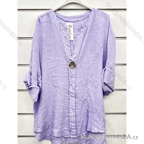 Tunika oversize 3/4 dlhý rukáv dámska (S/M ONE SIZE) TALIANSKA MÓDA IMPSH24084a