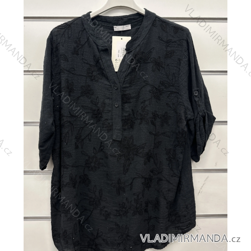 Tunika oversize 3/4 dlhý rukáv dámska (S/M ONE SIZE) TALIANSKA MÓDA IMPSH24226a