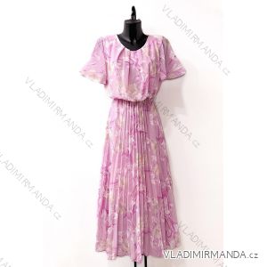 Šaty dlhé elegantný krátky rukáv dámske (38/40 ONE SIZE) TALIANSKA MÓDA IMPES2424039