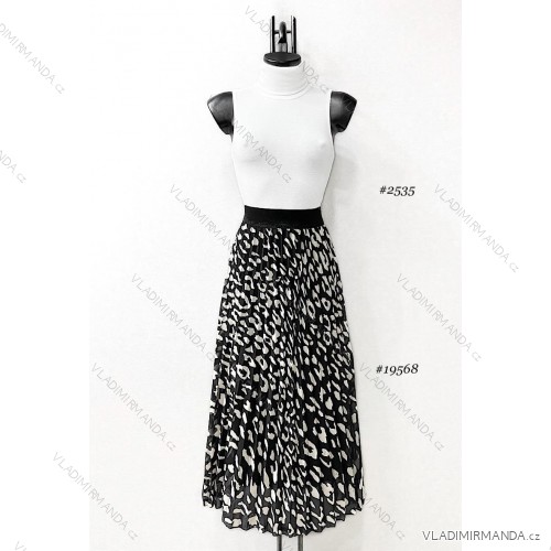 Sukně dlouhá dámská (38/40 ONE SIZE) ITALSKÁ MÓDA IMPES2419568-2 čierna 